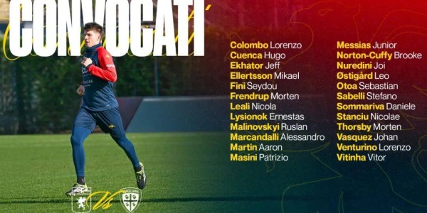 意甲联赛：热那亚斯坦丘离队，卡利亚里再战伤心地