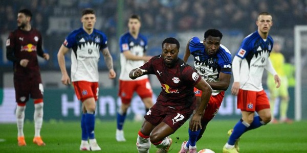 德甲第24轮：莱比锡2-1逆转汉堡，24岁巴西悍将罗慕洛精彩脚后跟破门