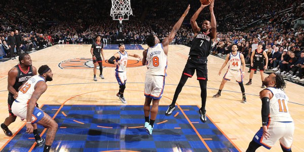 杜兰特空砍30分 唐斯25分尼克斯战胜火箭