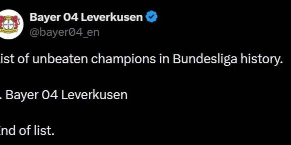 勒沃库森开心庆祝拜仁输球 药厂仍是德甲唯一不败冠军