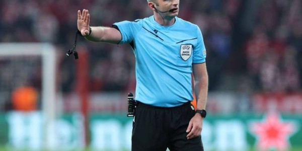 欧足联官方：奥利弗裁判组执法国米VS阿贾克斯的欧冠小组赛