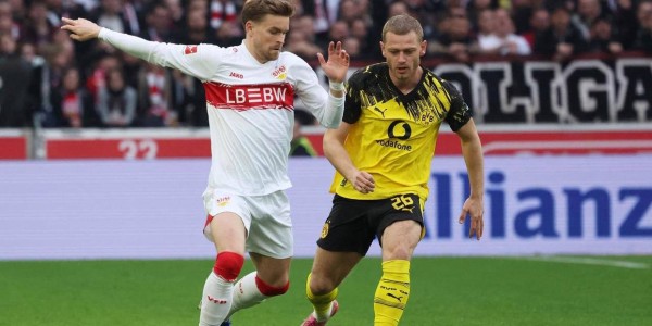 多特蒙德在补时阶段连进两球，以2-0战胜斯图加特，德甲最新积分榜公布