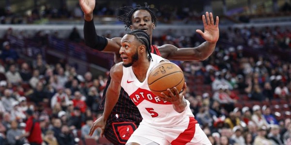 巴雷特23分布泽利斯19分 巴恩斯18+7猛龙轻取公牛