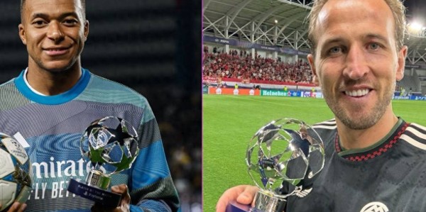 足坛前二前锋欧冠隔空比拼 姆巴佩戴帽9场13球 凯恩双响9场17球