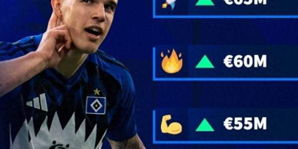 热刺中卫成德甲带刀后卫！德转预热武什科维奇身价 19岁德甲5球